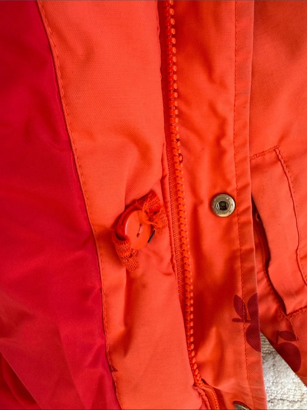 Tiny cottons Red Hooded Apple-Print insulated Jacket